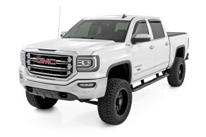 GMC Sierra 2500HD Running Boards - Rough Country - TR2 Aluminum - Black - '07-'19